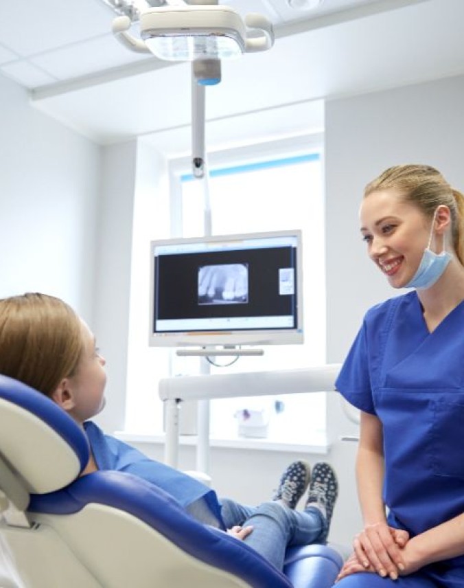 Dental clinician and patient